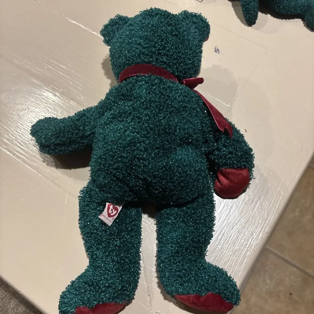 TY Beanie Baby Holiday Teddy 2001 – Large & Medium – Mint w/ Tags